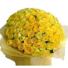 Букет из 101 розы желтая  