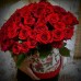 101 красная роза в шляпной коробке
