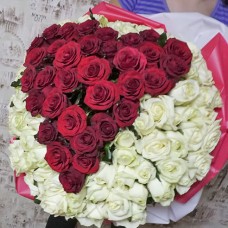 Букет 101 роза "Сердечный"